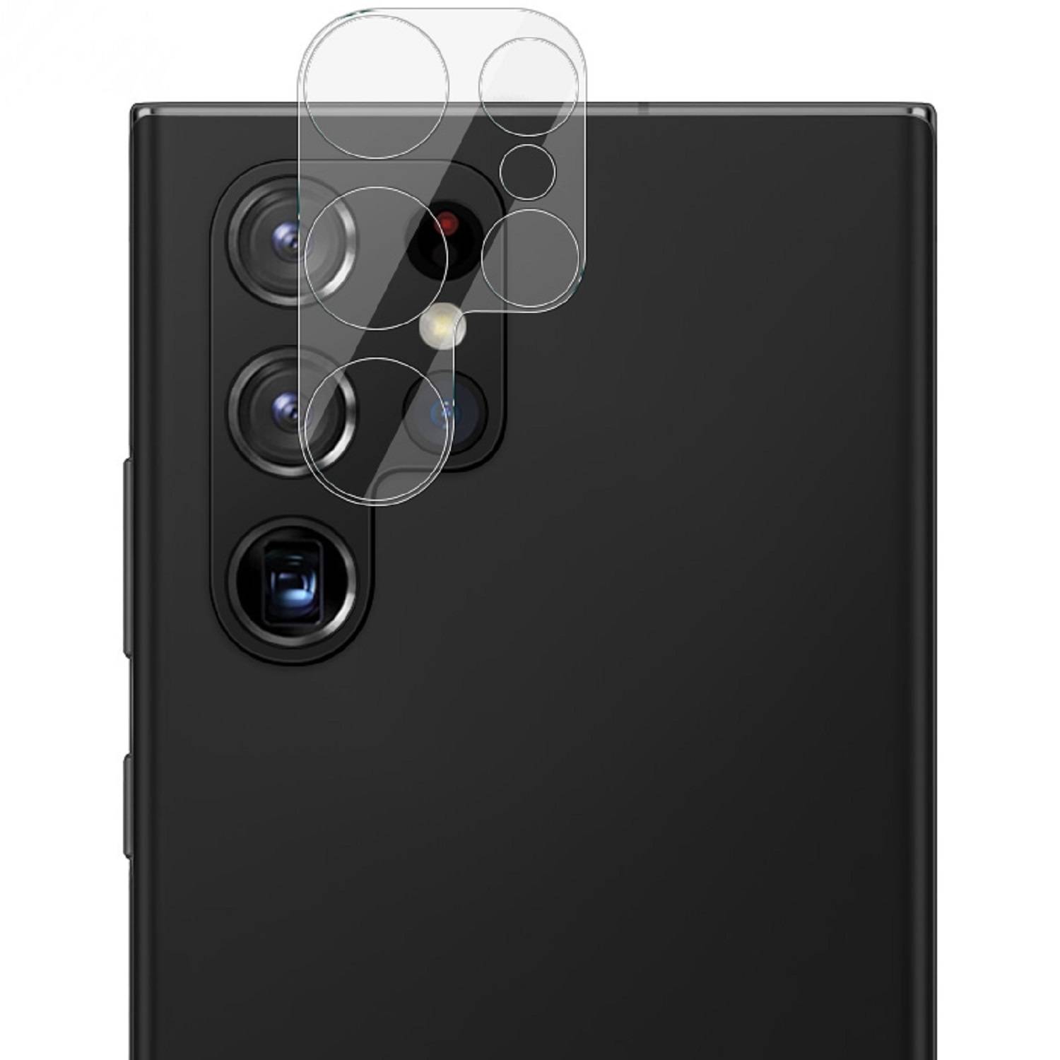 Kopie von 1x Kamera 9H Panzerhartglas für Samsung Galaxy S22 Ultra 3D KLAR ECHTES TEMPERED Panzerglas Kameraglas Kamerhartglas Kameraschutzglas