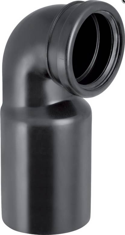 Geberit PE Wand-WC-Bogen 90Grad, für senkrechte Montage DN90/90