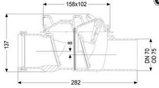 Kessel Kellerablauf Der Universale DN 100, Rost schwarz, Rückstauschutz