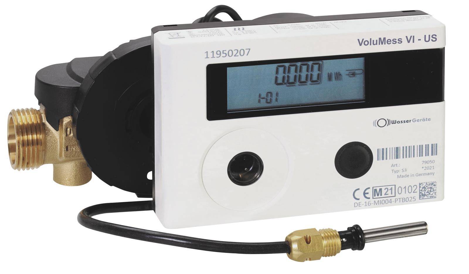 VoluMess VI Komfortversion – Ultraschallzähler Qn 1,5 1/2" Baulänge 110 mm inklusive Eichung