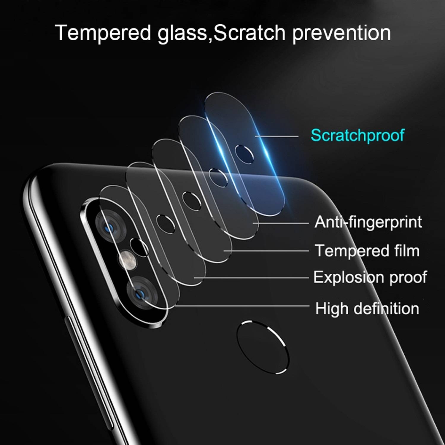5x Kamera 9H Panzerhartglas für Samsung Galaxy A50 3D KLAR ECHTES TEMPERED Panzerglas Kameraglas Kamerhartglas Kameraschutzglas Schutzglas