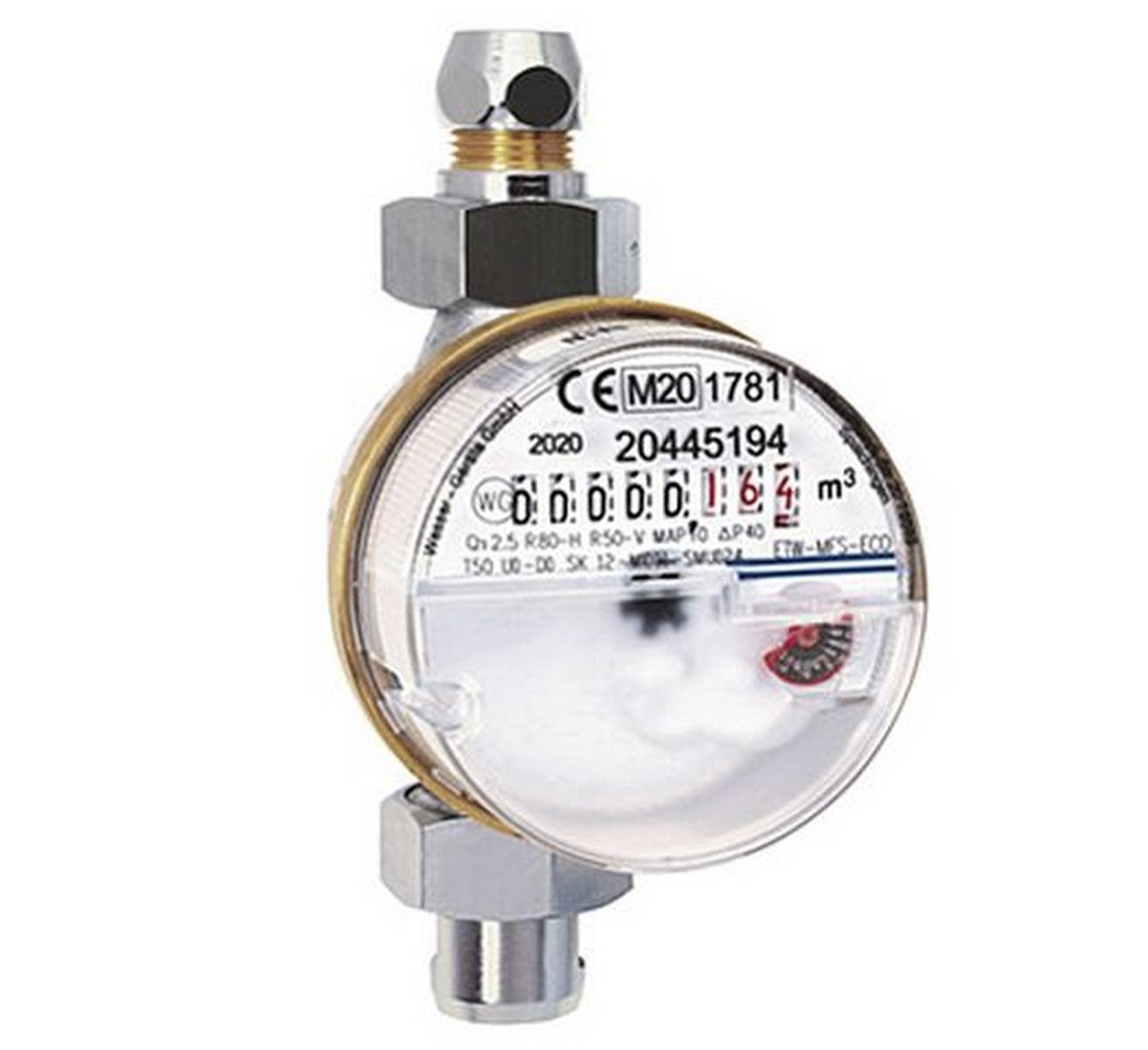 Einstrahzähler Typ WTZ-W Eco Qn 1,5 - warm Eichung 2026 Wassergeräte