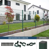 DOPPELSTABMATTENZAUN MORATA - Farbe / Höhe / Länge: Farbe: Moosgrün / Höhe: 120 cm / Länge: 10 m, Anzahl Eckpfosten: 3x Eckpfosten DOPPELSTABMATTENZAUN MORATA - Farbe / Höhe / Länge: Farbe: Moosgrün / Höhe: 120 cm / Länge: 10 m, Anzahl Eckpfosten: 3x Eckpfosten