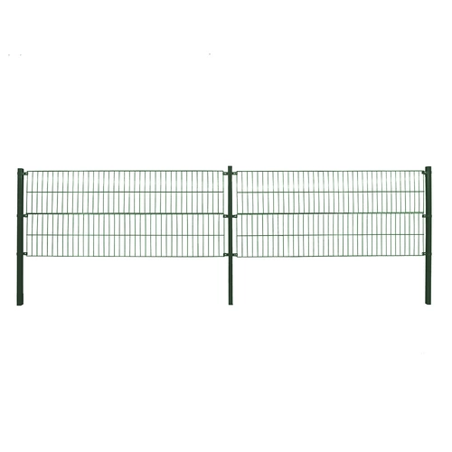 DOPPELSTABMATTENZAUN MORATA - Farbe / Höhe / Länge: Farbe: Moosgrün / Höhe: 120 cm / Länge: 10 m, Anzahl Eckpfosten: 3x Eckpfosten DOPPELSTABMATTENZAUN MORATA - Farbe / Höhe / Länge: Farbe: Moosgrün / Höhe: 120 cm / Länge: 10 m, Anzahl Eckpfosten: 3x Eckpfosten