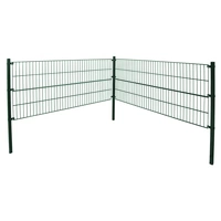 DOPPELSTABMATTENZAUN MORATA - Farbe / Höhe / Länge: Farbe: Moosgrün / Höhe: 120 cm / Länge: 10 m, Anzahl Eckpfosten: 3x Eckpfosten DOPPELSTABMATTENZAUN MORATA - Farbe / Höhe / Länge: Farbe: Moosgrün / Höhe: 120 cm / Länge: 10 m, Anzahl Eckpfosten: 3x Eckpfosten