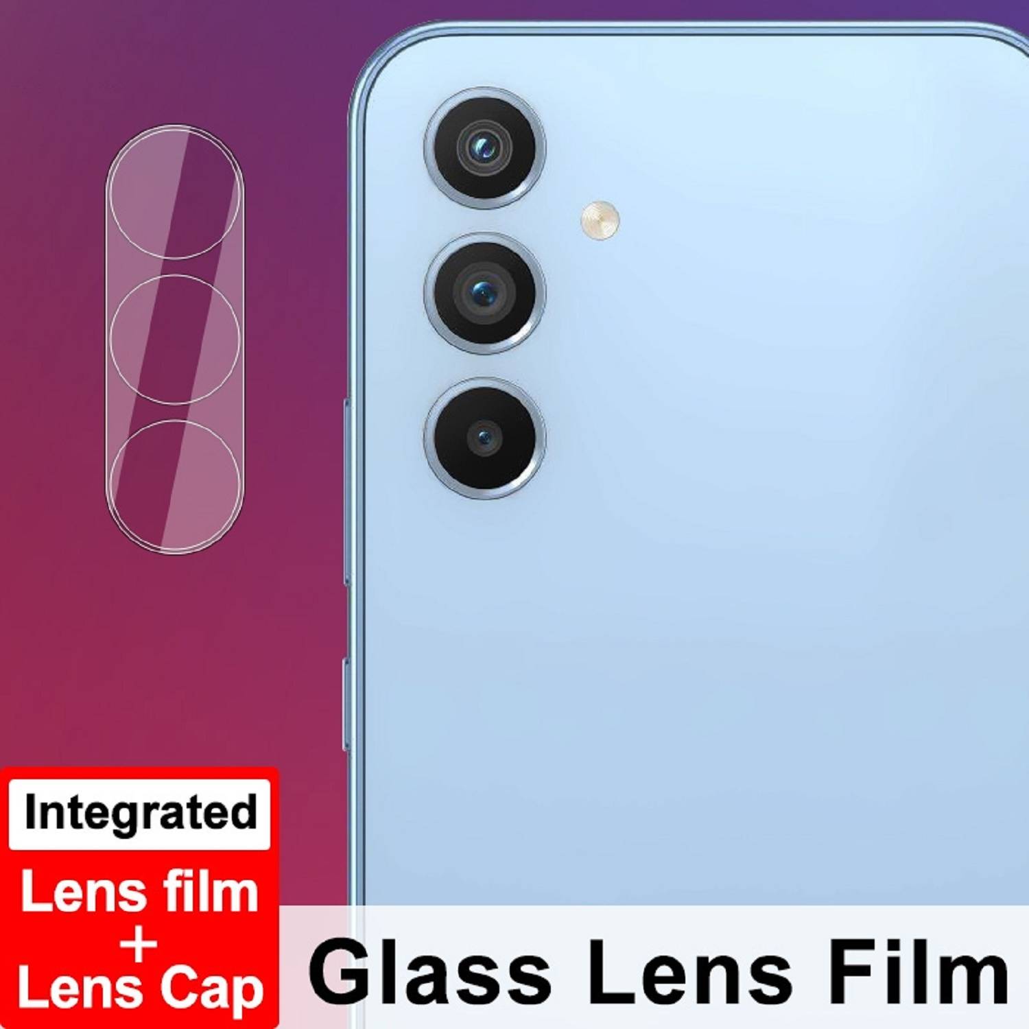 1x Kamera 9H Panzerhartglas für Samsung Galaxy A54 3D KLAR ECHTES TEMPERED Panzerglas Kameraglas Kamerhartglas Kameraschutzglas Schutzglas