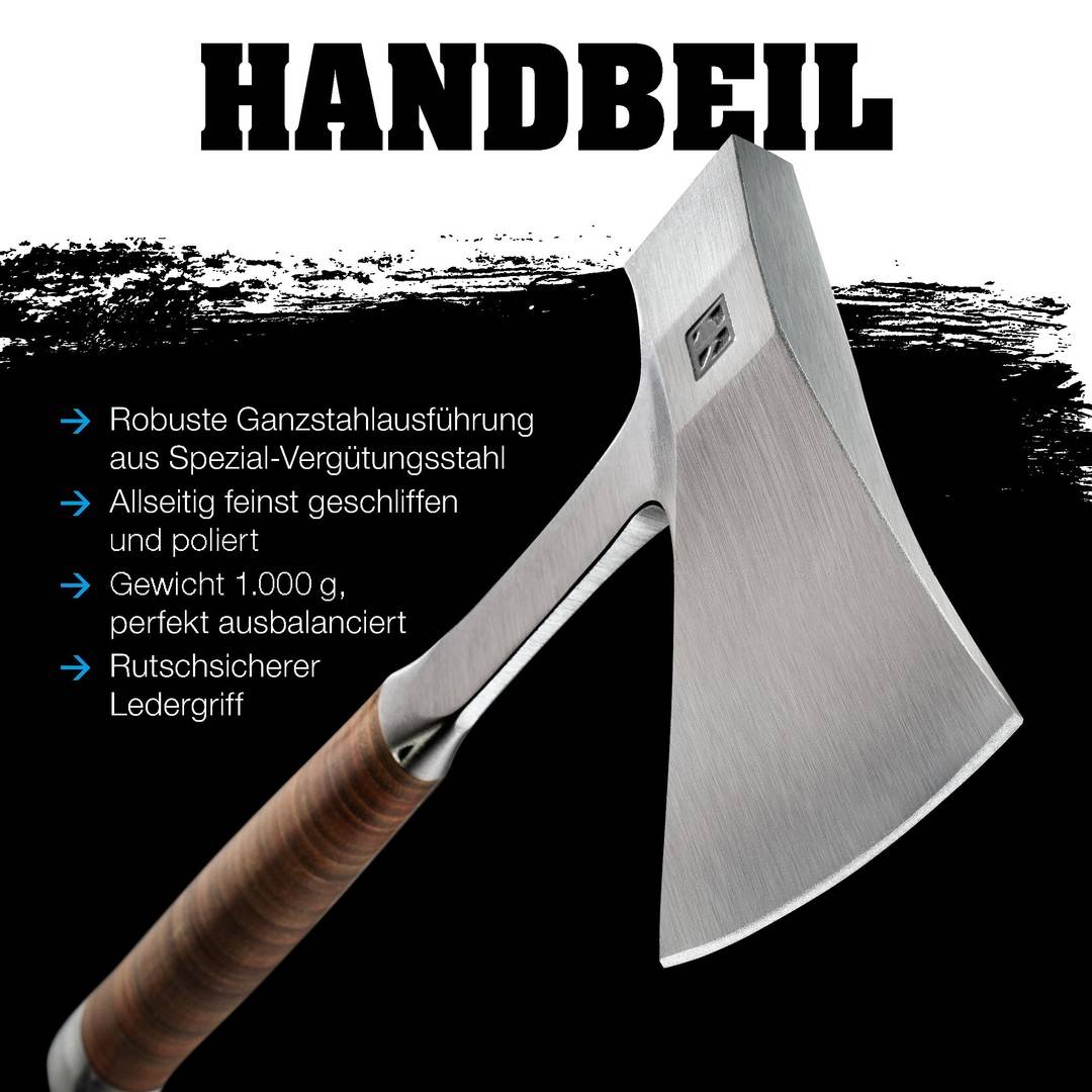HALDER Handbeil Ganzstahl in Holzbox