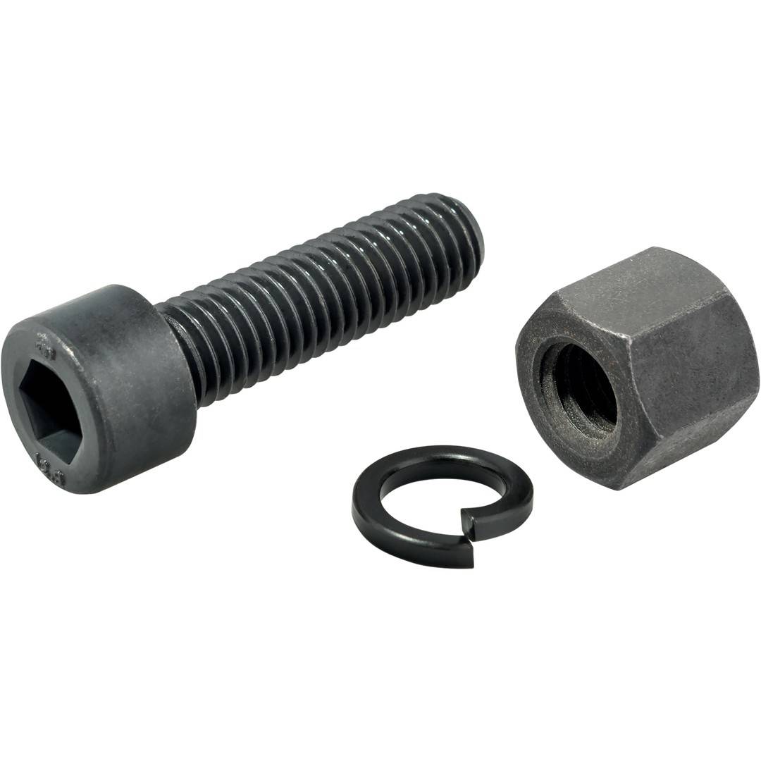 HALDER Schraube, Mutter und Federring Set für Ø 50 mm verstärktes Tempergussgehäuse