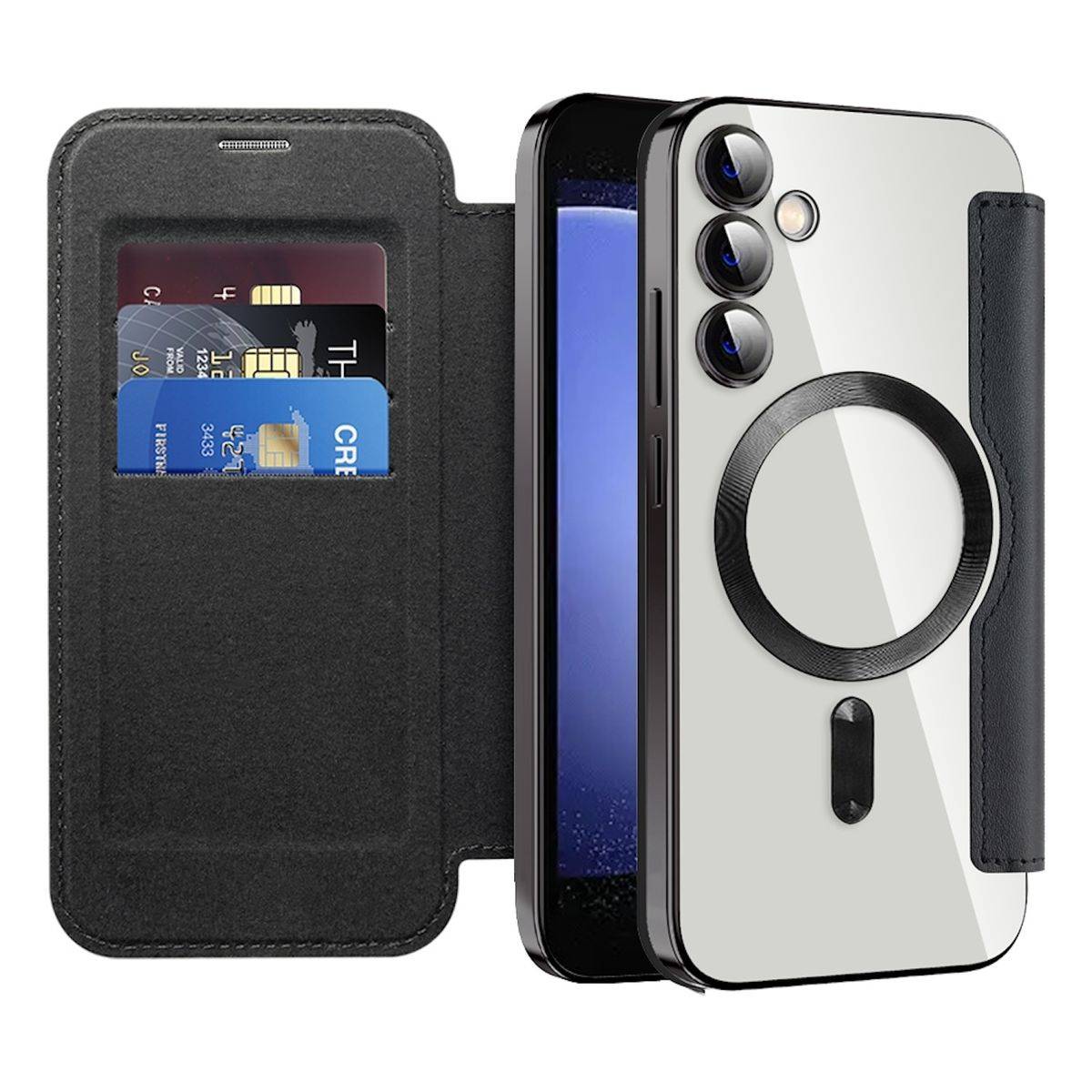Für Samsung Galaxy S23 FE 360 Grad Full Magsafe Anti Datenklau Hülle