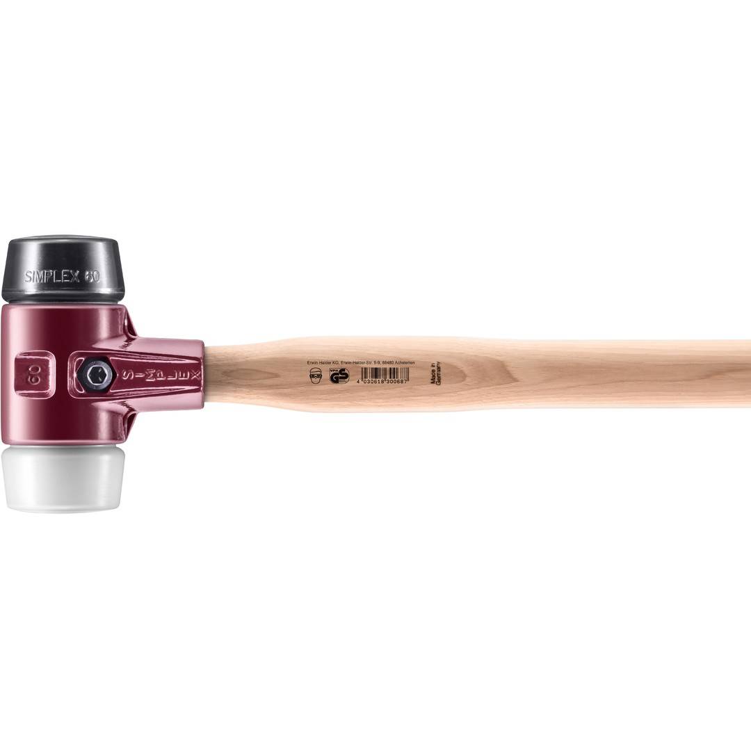 HALDER SIMPLEX Vorschlaghammer Ø 60 mm Gummi / Superplastik mit Tempergussgehäuse