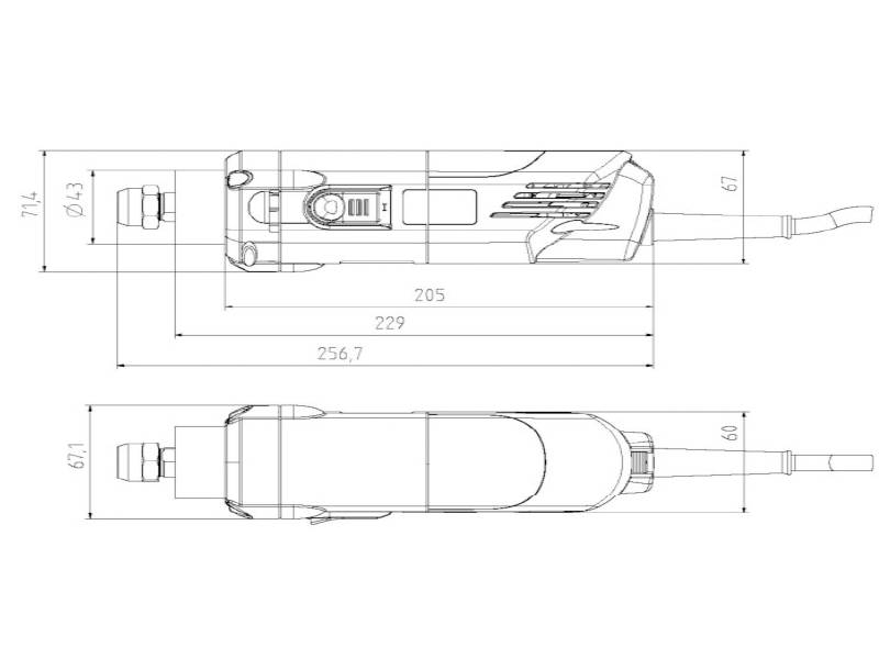 Fräsmotor AMB 800 FME / 800 W / 10.000 ... 29.000 1/min.