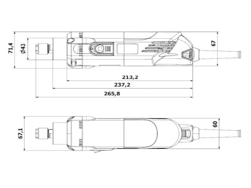Fräsmotor AMB 800 FME-Q / 800 W / 10.000 ... 29.000 1/min