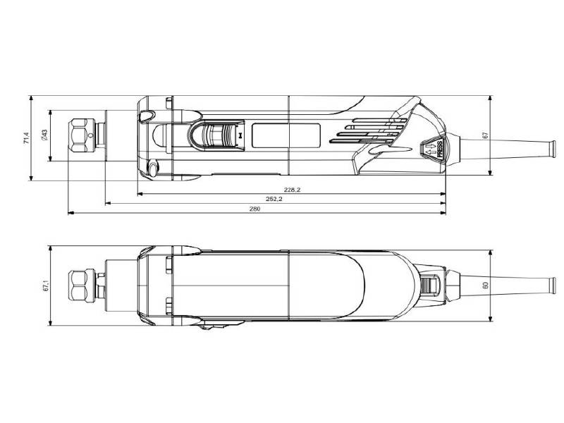 Fräsmotor AMB 1050 FME-P / 1050 W / 5.000 ... 25.000 1/min. ER16