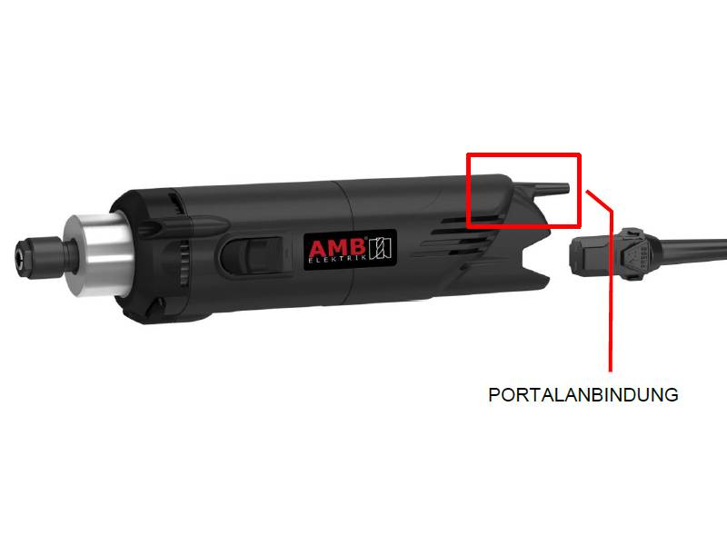 Fräsmotor AMB 1050 FME-P DI / 1050 W / 5.000 ... 25.000 1/min. ER16, Portalanbindung