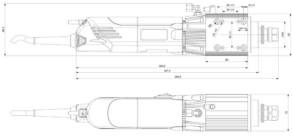 Fräsmotor AMB 1400 FME-W DI 230V (für ER16 Präzisions-Spannzangen)