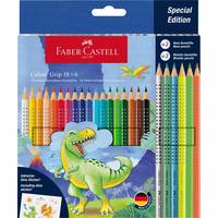 FABER-CASTELL - Buntstift Colour Grip Dino 18+6