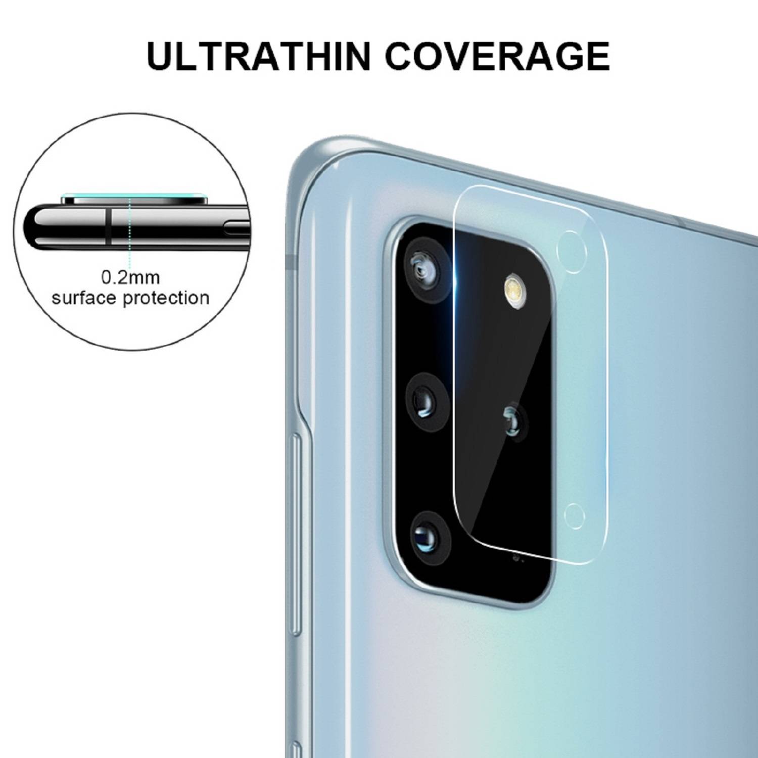 2x Kamera 9H Panzerhartglas für Samsung Galaxy S20 3D KLAR ECHTES TEMPERED Panzerglas Kameraglas Kamerhartglas Kameraschutzglas Schutzglas