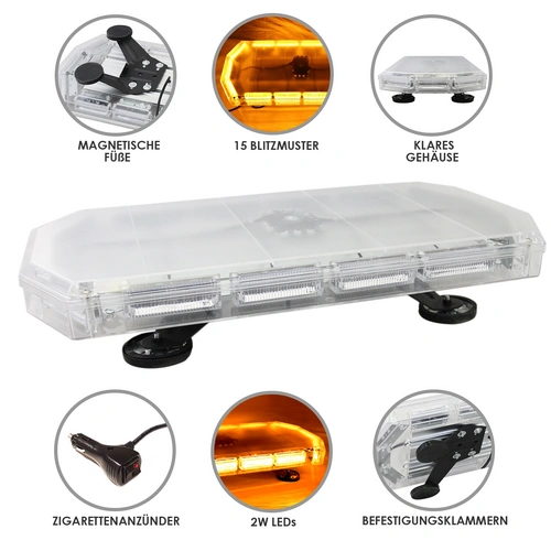 LED Rundumlicht Warnleuchte Balken 48 LED`s LED Rundumlicht Warnleuchte Balken 48 LED`s