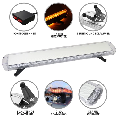 LED Rundumlicht Warnleuchte Balken 88 LED`s LED Rundumlicht Warnleuchte Balken 88 LED`s