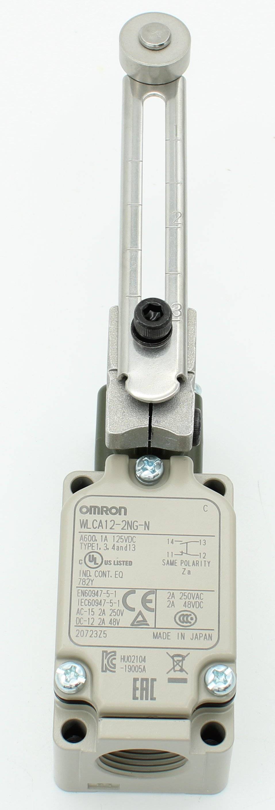 WLCA12-2NG-N - OMRON Hebel einstellbare laufrolle Nachlauf 90 PG13.5