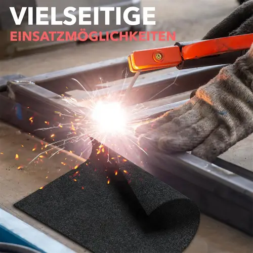 EVOCAMP Schweißermatte Feuerfeste Unterlage 30x30 cm - Hitzeschutzmatte hitzebeständig bis 982 °C - Brandschutzmatte schwarz EVOCAMP Schweißermatte Feuerfeste Unterlage 30x30 cm - Hitzeschutzmatte hitzebeständig bis 982 °C - Brandschutzmatte schwarz