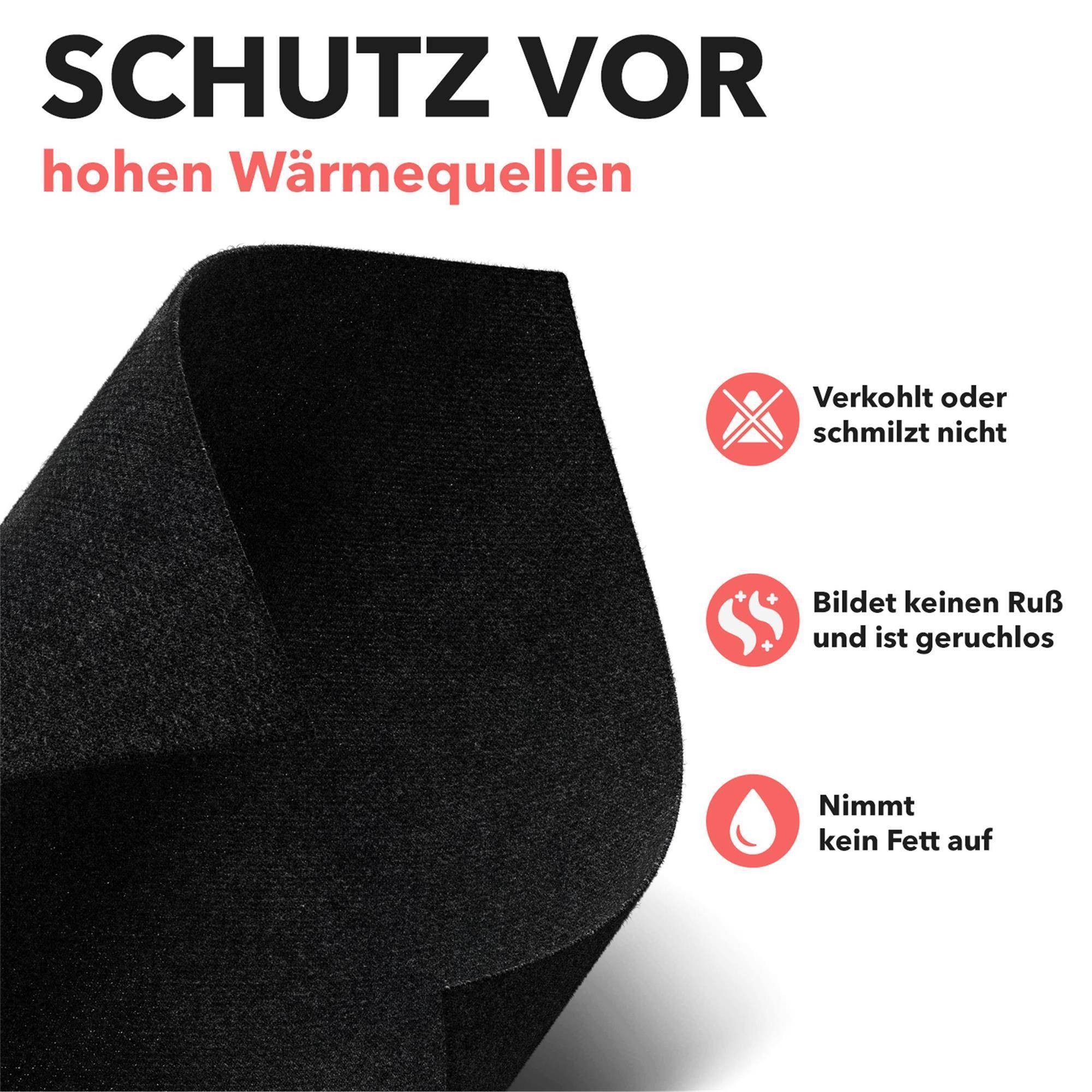 EVOCAMP Schweißermatte Feuerfeste Unterlage 70x32 cm - Hitzeschutzmatte hitzebeständig bis 982 °C - Brandschutzmatte schwarz