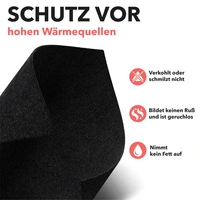 EVOCAMP Schweißermatte Feuerfeste Unterlage 70x32 cm - Hitzeschutzmatte hitzebeständig bis 982 °C - Brandschutzmatte schwarz EVOCAMP Schweißermatte Feuerfeste Unterlage 70x32 cm - Hitzeschutzmatte hitzebeständig bis 982 °C - Brandschutzmatte schwarz