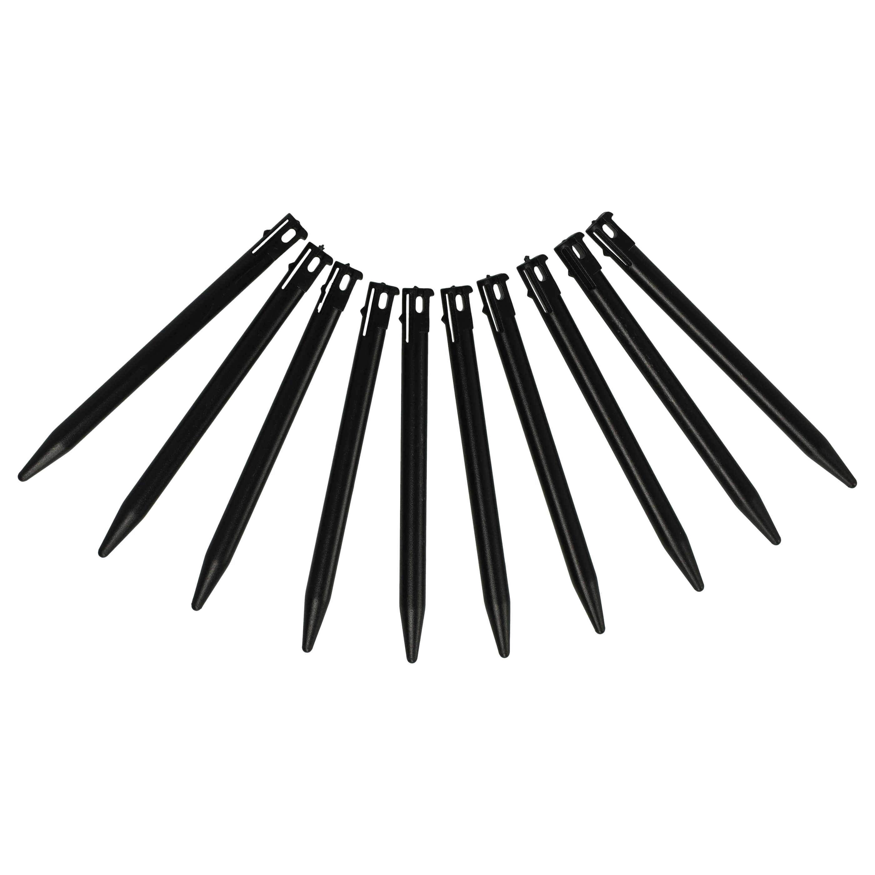 vhbw 10x Eingabestifte kompatibel mit Nintendo 3DS Spielekonsole - 7 cm lang / Schwarz