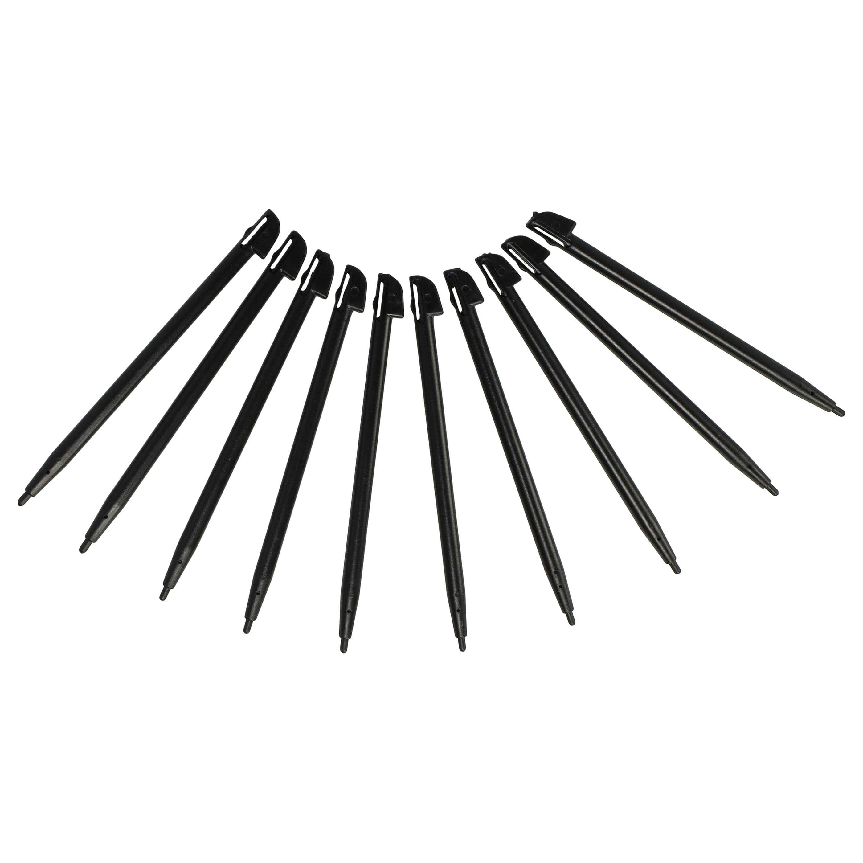 vhbw 10x Eingabestifte kompatibel mit Nintendo Wii U Spielekonsole - 9,8 cm lang Schwarz