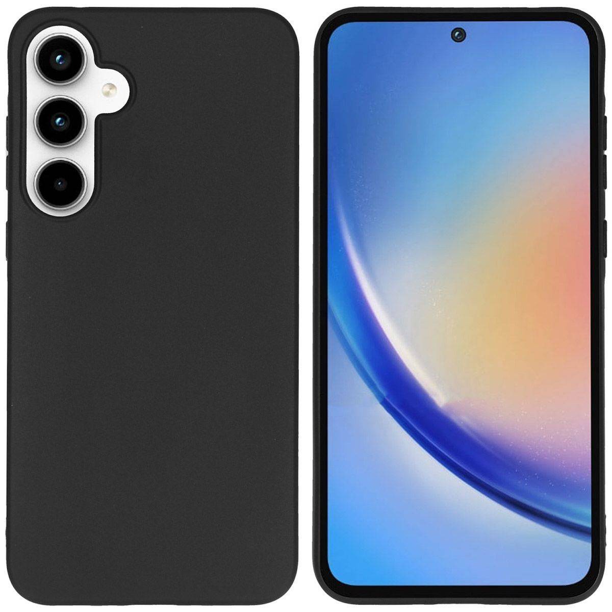 Für Samsung Galaxy A35 Silikon TPU Cover Schutz Hülle Cover Schwarz
