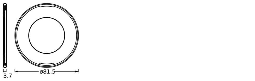 Ledvance Abdeckring rund SPCBORINGFIXROUNDBN