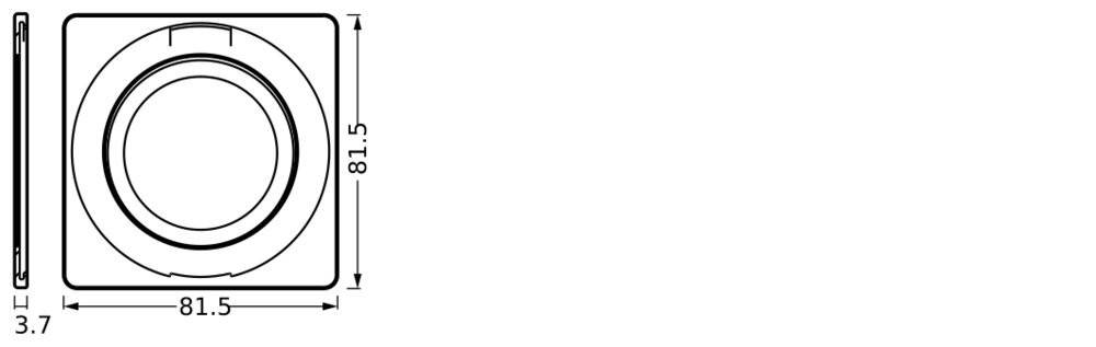 Ledvance Abdeckring quadratisch SPCBORINGADJSQUAREBK