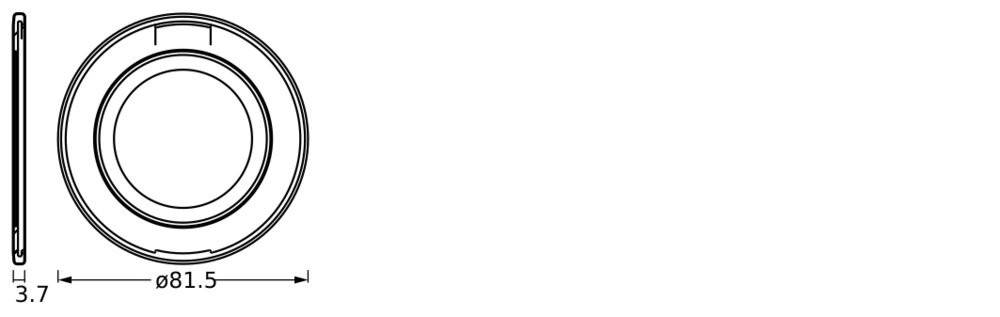 Ledvance Abdeckring rund SPCBORINGADJROUNDBN