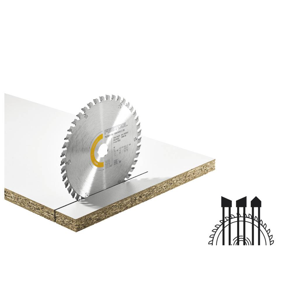 Festool Kreissägeblatt WOOD FINE CUT HW 168x1,8x20 WD42