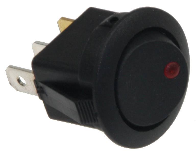 ChiliTec 21586 12V Schalter mit roter LED EIN / AUS, 16A, Ø 20mm Einbau