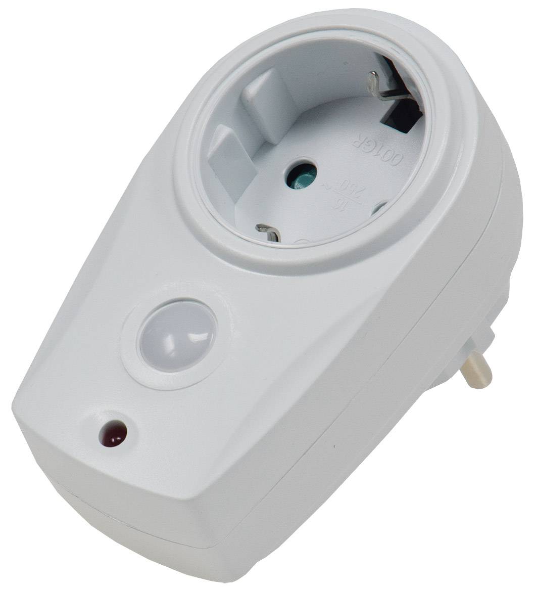 ChiliTec Zwischenstecker mit Dämmerungssensor 230V, mit Steckdose mit erhöhtem Berührungsschutz, max. 280W