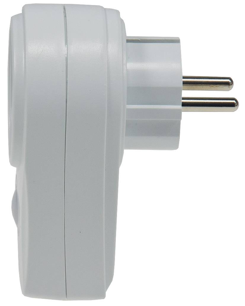 ChiliTec Zwischenstecker mit Dämmerungssensor 230V, mit Steckdose mit erhöhtem Berührungsschutz, max. 280W