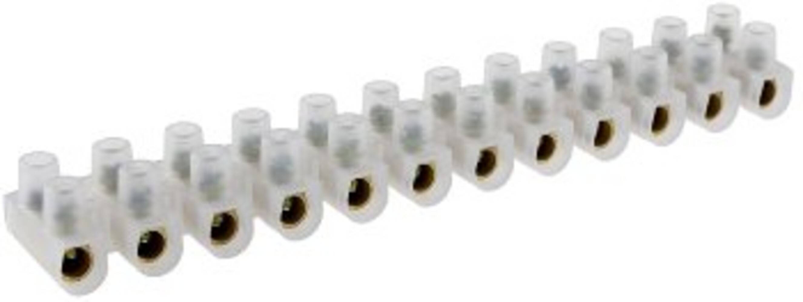 ChiliTec 17906 Lüsterklemmen für 10-16mm², 12 Klemmen Messingeinsatz, transparent