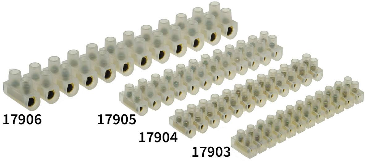 ChiliTec Lüsterklemmen für 10-16mm², 12 Klemmen Messingeinsatz, transparent