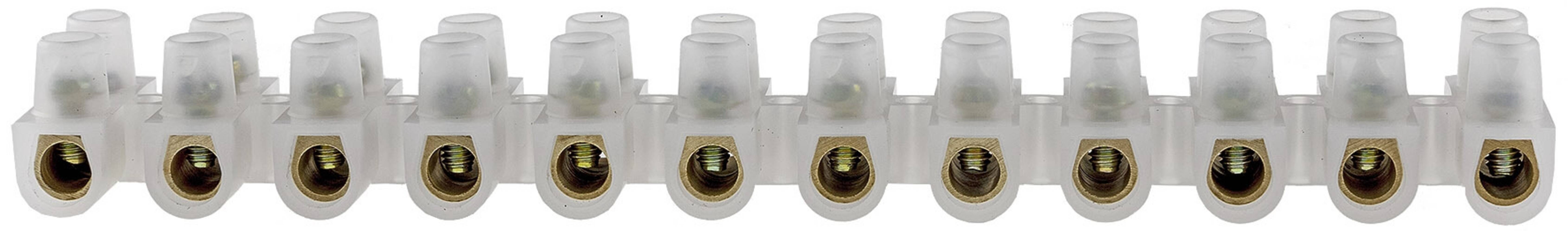 ChiliTec 17906 Lüsterklemmen für 10-16mm², 12 Klemmen Messingeinsatz, transparent