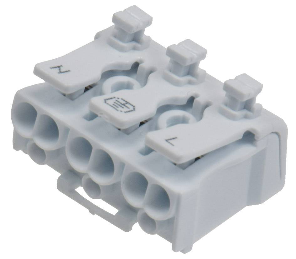 ChiliTec 22281 Lüsterklemme, 3-polig mit Hebel 0,75-2,5mm², max. 16A