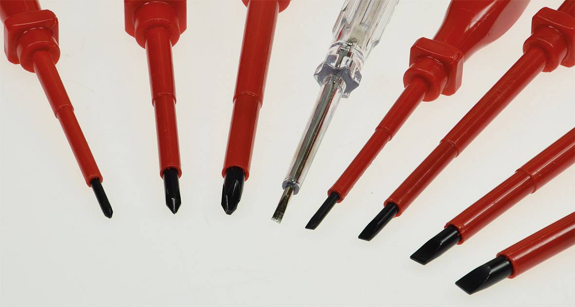 ChiliTec Schraubendreher-Set KS-8 Elektro mit Koffer, isolierter Schaft, 8-teilig
