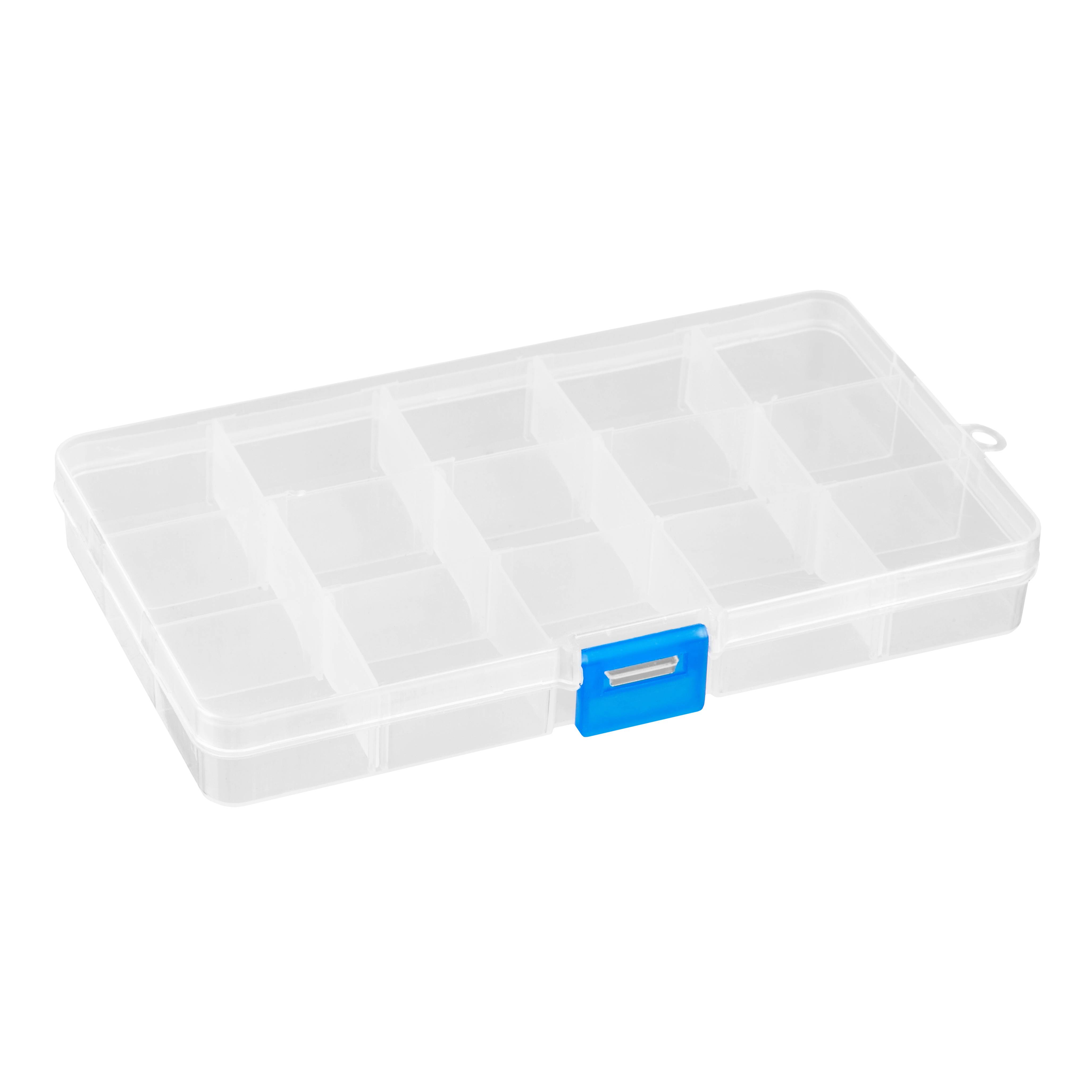 baytronic Plastikbox mit 15 Fächern 175 x 100 x 22 mm (Bulk)