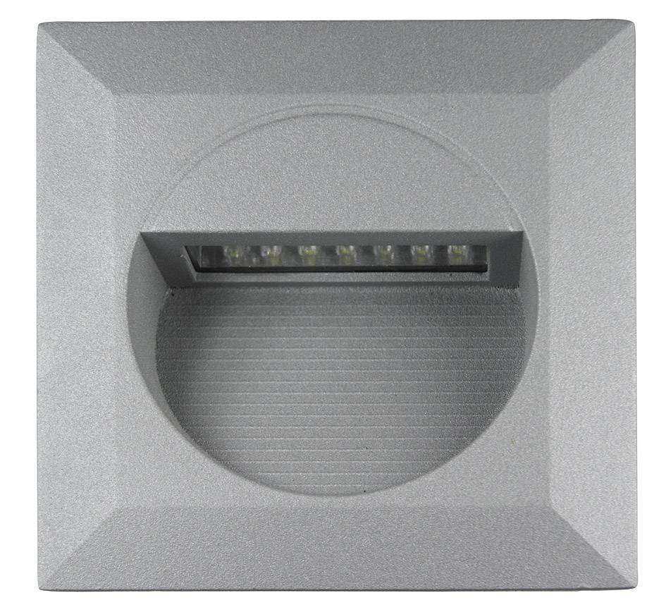 ChiliTec LED Wandeinbauleuchte WEL Q14 IP65, 14 LEDs, Aluminium, warmweiß