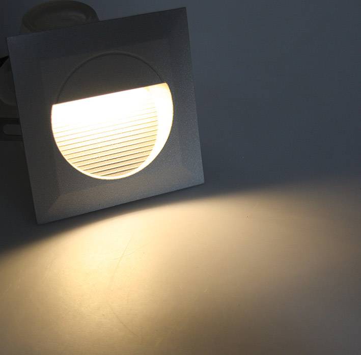 ChiliTec LED Wandeinbauleuchte WEL Q14 IP65, 14 LEDs, Aluminium, warmweiß