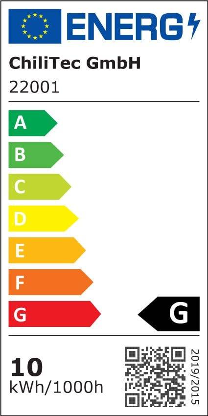 CHILITEC LED-Fluter 22001, EEK: G, 10 W, 750 lm, 4000 K, IP65, 12..24 V-