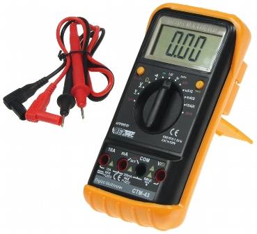 Digital-Multimeter "CTM-43 big" mit Gummiholster, Hold-Funktion / EOL