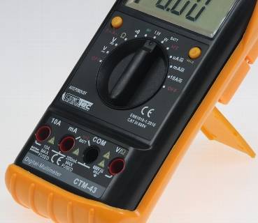 Digital-Multimeter "CTM-43 big" mit Gummiholster, Hold-Funktion / EOL