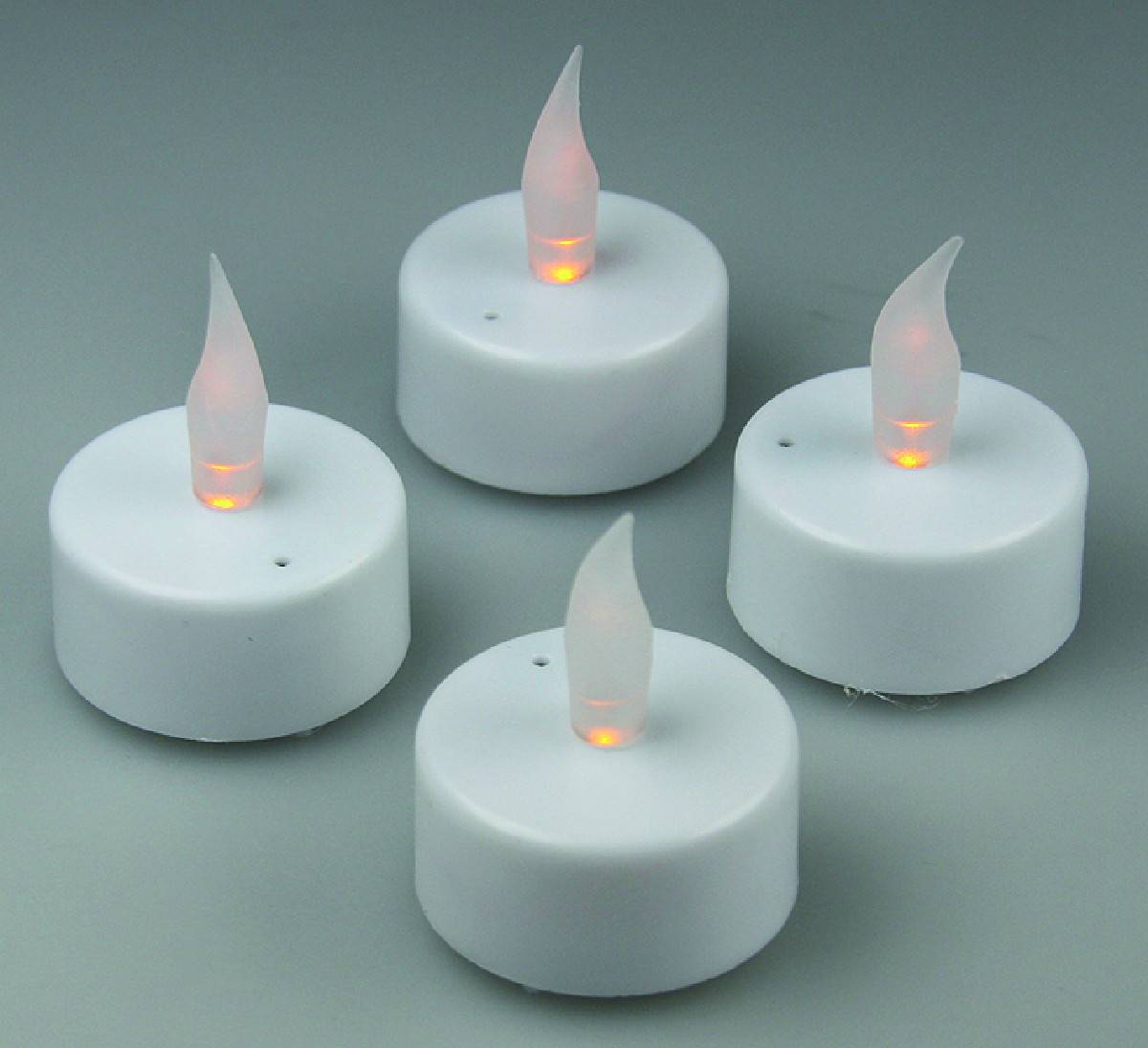 ChiliTec LED Teelichter, 4er Set, Luftzugsensor zum An- und Ausblasen