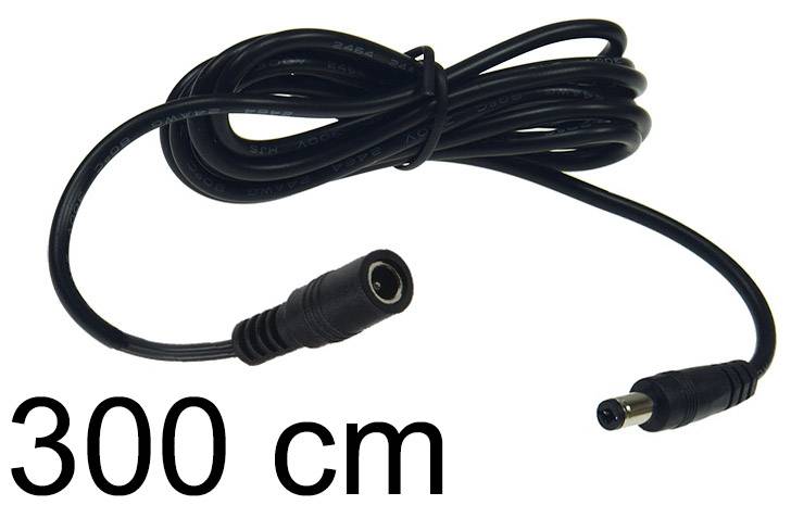 ChiliTec Verlängerungskabel für Netzteile 5,5 mm / 2,1 mm Stecker / Buchse 3 m